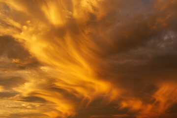 Intense Virga Clouds at Sunset