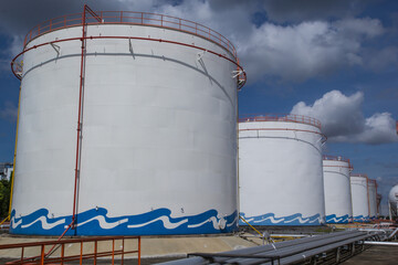 Chemical industry with fuel storage tank
