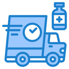 delivery blue style icon
