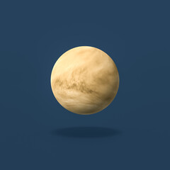 Venus Planet on Blue Background