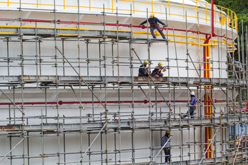 Scaffolding workers