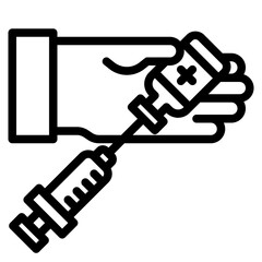 syringe outline style icon