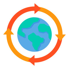 Save The Planet flat icon