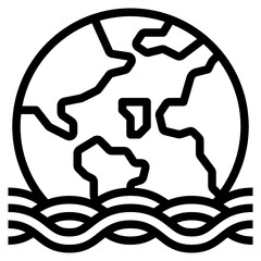 Flood line icon