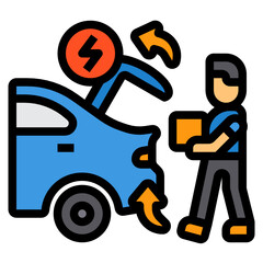 Obraz premium Foot Sensor Control line icon