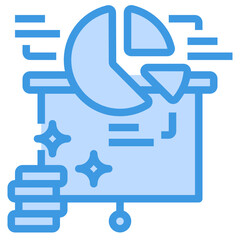 Planning blue line icon