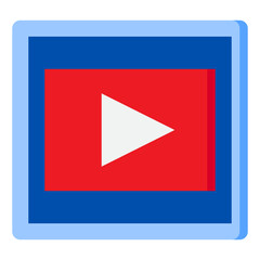 video flat style icon