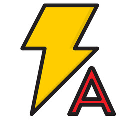 auto flash color line style icon