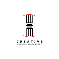 business pillar column logo vector symbol icon