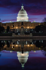 Fototapeta premium US Capitol Building at night - Washington D.C. United Sates of America