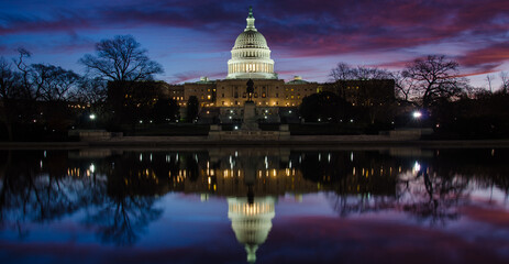 US Capitol Building at night - Washington D.C. United Sates of America