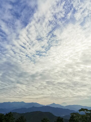 clouds over the mountains