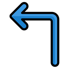 Turn Left line icon