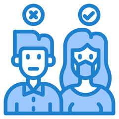 Fototapeta premium people blue style icon