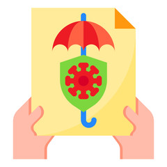 insurance flat style icon