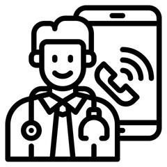 doctor outline style icon