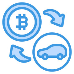 Fototapeta premium Payment blue line icon