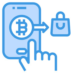 Payment blue line icon