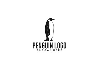 penguin logo in white background