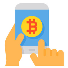 Bitcoin flat icon