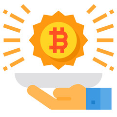 Bitcoin flat icon
