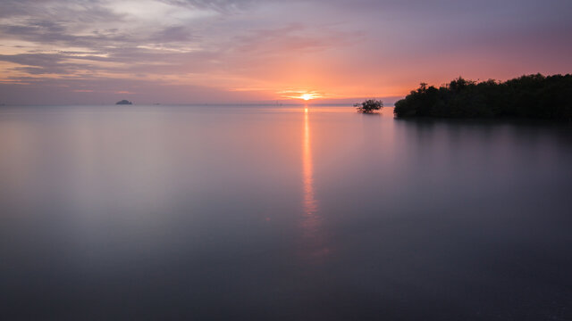 Sunset over the sea © Km