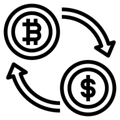 Currency Exchange line icon