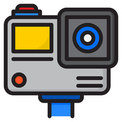 action cam color line style icon