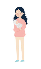 Mother Holding a Baby