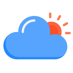 cloudy flat style icon