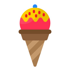 ice cream flat style icon