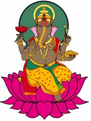 A beautiful illustrations of lord ganesha