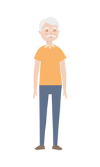 cartoon old man