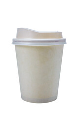 Paper coffee cup isolated on white background