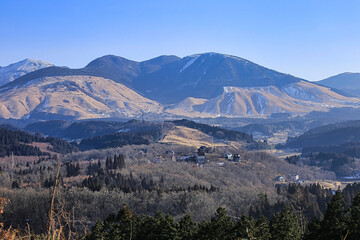 初冬の九重連山