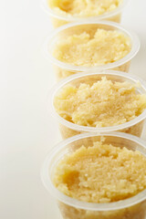 minced garlic in a container