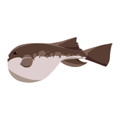 pufferfish of sea animal illustration © Pikselan