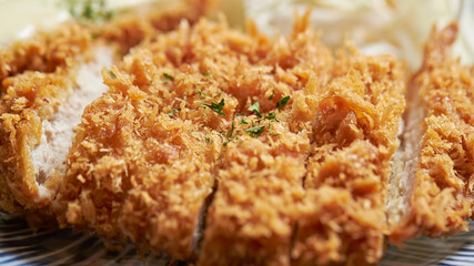 pork cutlet on a plate 