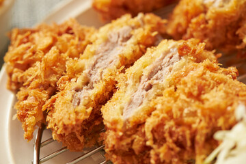 pork cutlet on a plate 