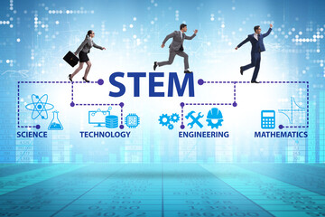 Business people in STEM education concept