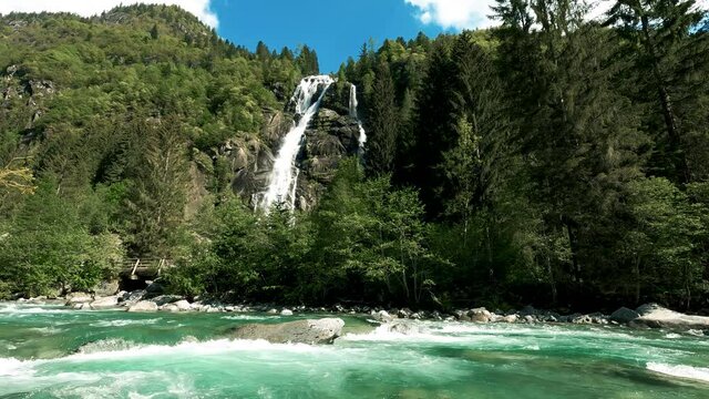 Landscape of the Nardis Dolomites Waterfalls