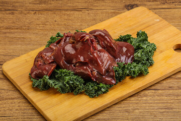 Raw chicken liver for cooking