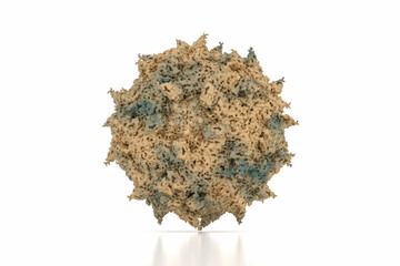 Poliovirus white background of virus