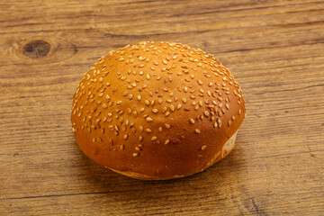 Burger bun with sesame seeds