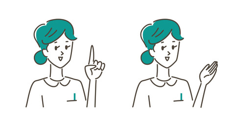 看護師のイラスト素材セット