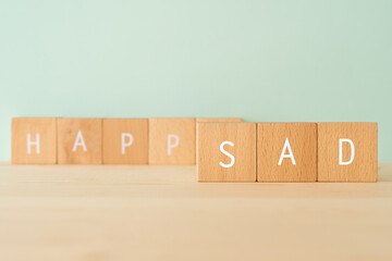 悲しい｜「SAD」と書かれた積み木