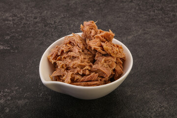 Canned tuna fillet for salad