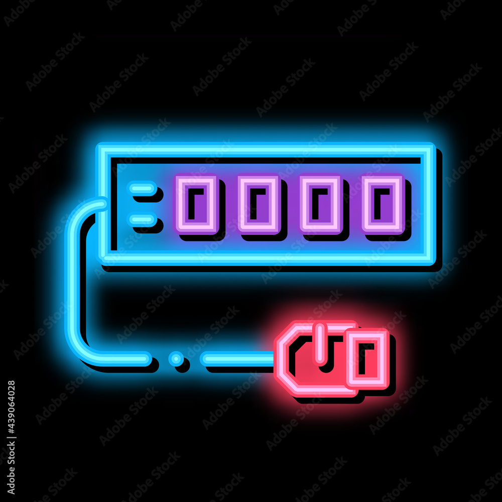 Poster modem internet device neon light sign vector. glowing bright icon modem internet device sign. transp