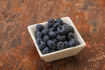 Ripe sweet tasty blueberries heap