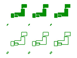 ポップなデフォルメ日本地図（6パターンセット）
